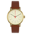 V0ID - V03 Watch in Brass with Brown Leather Strap
